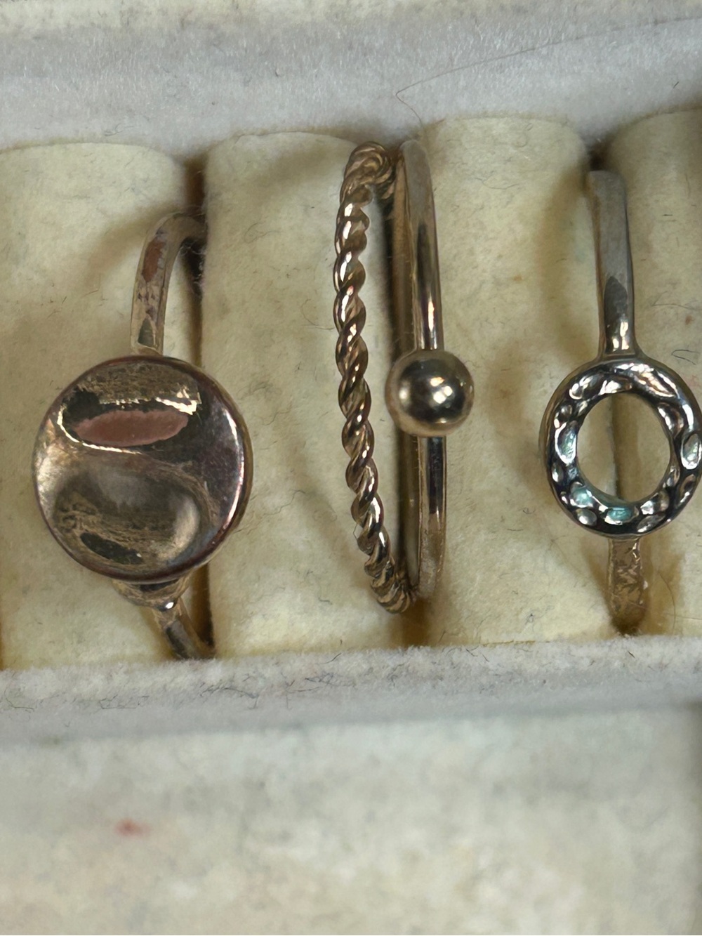 3-Piece Gold Stackable Women's Ring Set